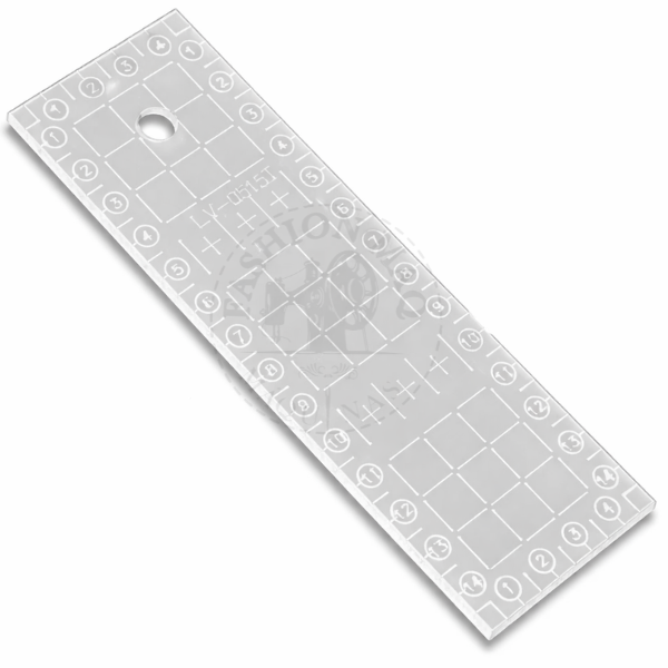 Régua Acrílica Patchwork 5cmx15cm - Gravado a Laser (não apaga com o uso)