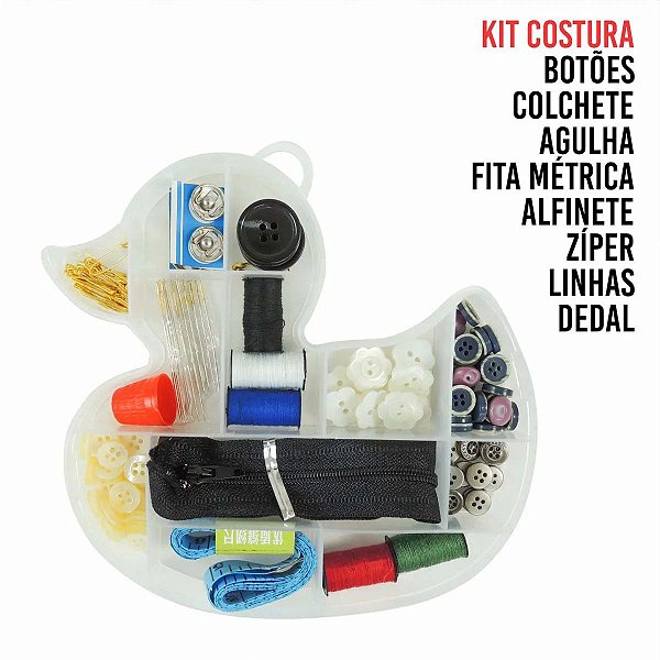 Kit de Preparo Prático e Rápido de Costura - Estojo Pato (00015)