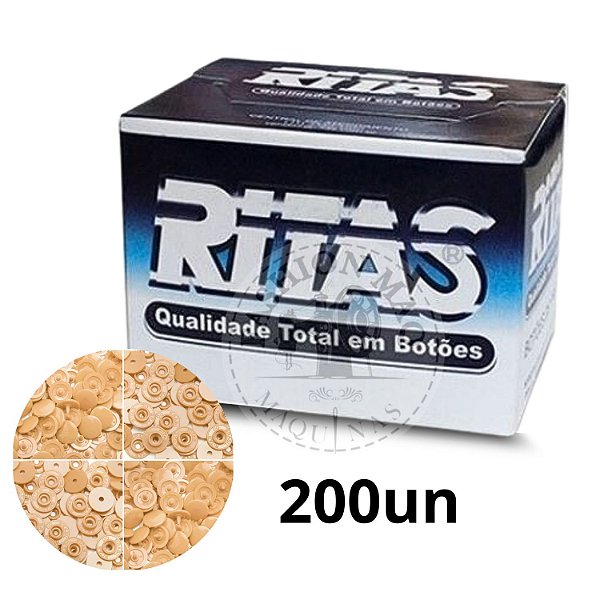 Botao Ritas 12 Bege - 200 unidades