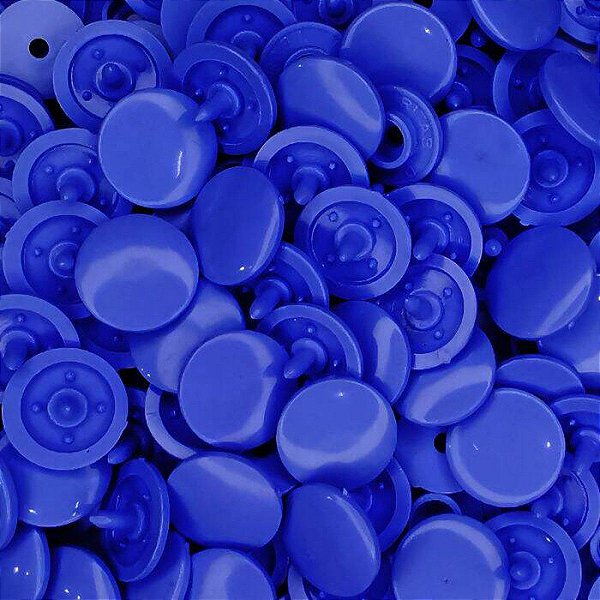 Botão Pressão Plástico 12 Azul Royal - 20 unidades