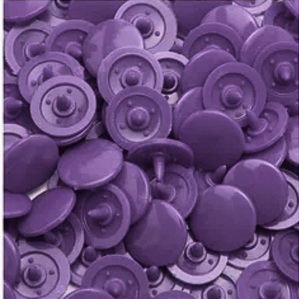 Botão Pressão Plástico 15 Violeta- 20 unidades