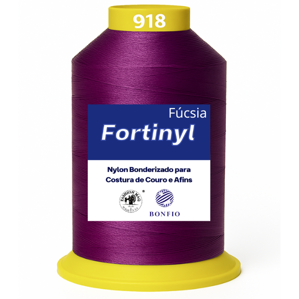 Linha de Nylon Bonfio Gramatura 60 (100% Poliamida) Cor Fúcsia - Para Costura de Couro e Afins