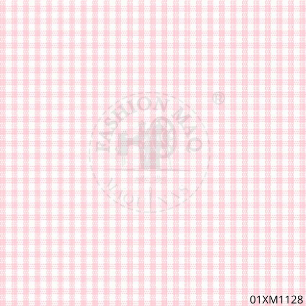 Tecido Tricoline Xadrez Vick Fio Tinto Rosa