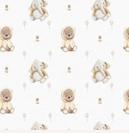 Fralda Digital Estampada Ursinho c/ Elefante