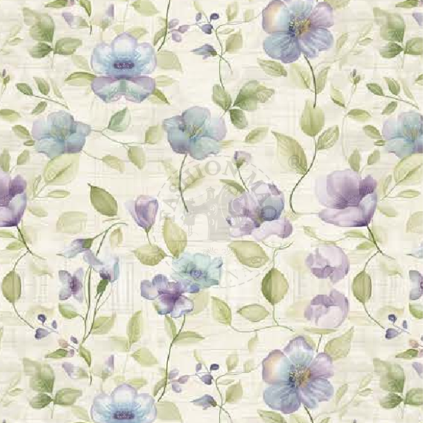Tecido Tricoline Digital Blue Lavender 02
