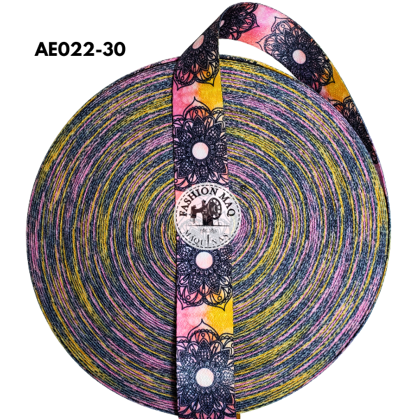 Alça Chic 30mm Estampada Mandala Sunset