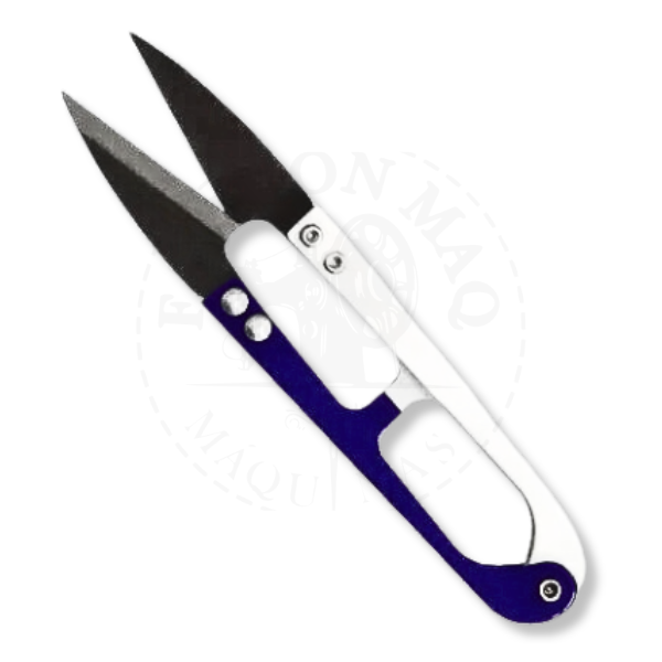 Tesoura Q.X.Yun Arremate Azul e Branca Lâmina 12,5cm TC806