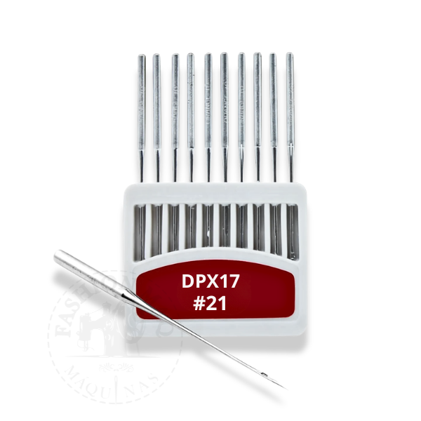 Agulha Orange DPX17 Nº21 Transporte Duplo/Triplo e Pespontadeira p/ Máquina Industrial - C/ 10un