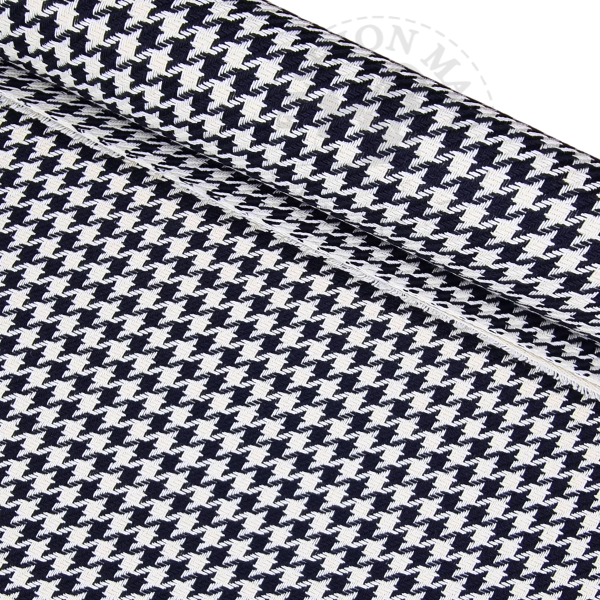 Tecido Jacquard Pied Poule Preto