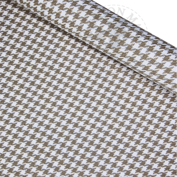Tecido Jacquard Pied Poule Bege