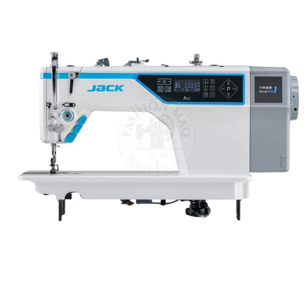 Máquina de Costura Industrial Reta Eletrônica Jack A4C-220V com Inteligência Artificial e Sistema que Impede a Quebra de Linha