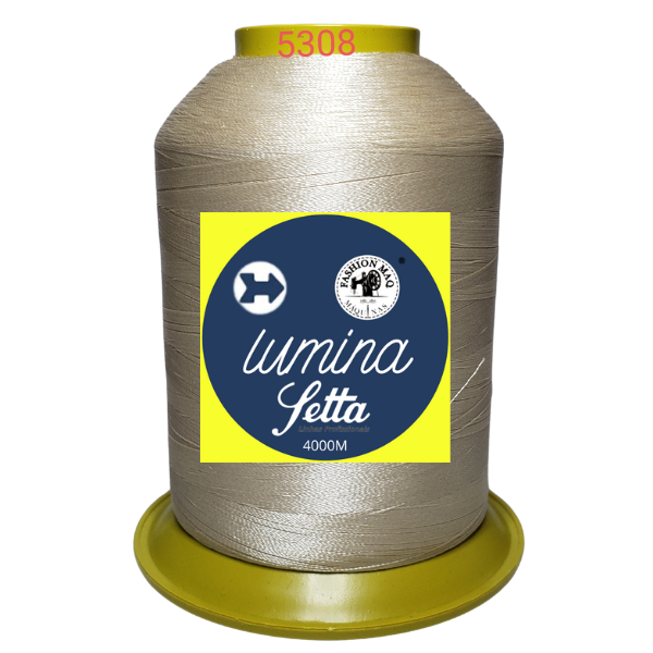 Linha de Bordado Cor 5308 Setta Lumina 4000 metros Brilho e Resistência para Bordados Profissionais