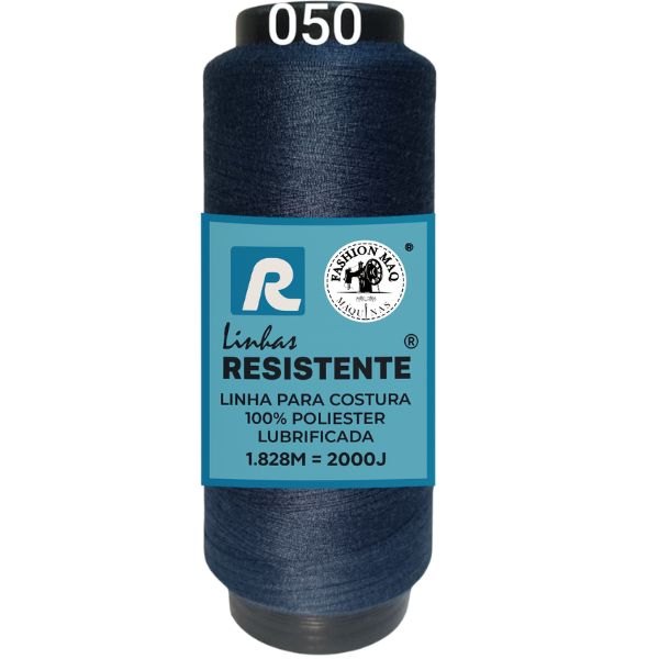 Linha de Costura Cor 050 Átomo 2000J (1.828m) Gramatura 120 Tex 27 Marca Resistente 100% Poliéster#