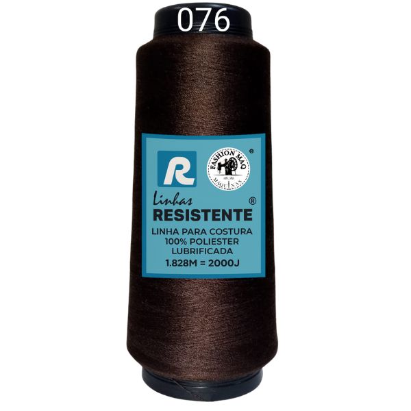 Linha de Costura Cor 076 Mouse 2000J (1.828m) Gramatura 120 Tex 27 Marca Resistente 100% Poliéster#