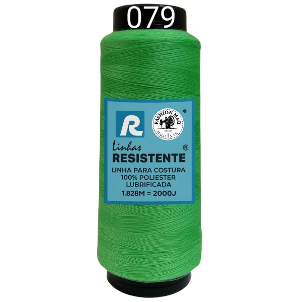 Linha de Costura Cor 079 Munique 2000J (1.828m) Gramatura 120 Tex 27 Marca Resistente 100% Poliéster