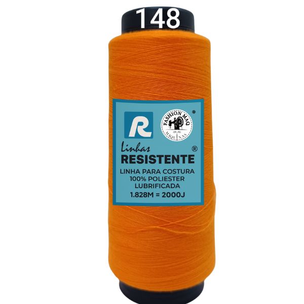 Linha de Costura Cor 148 Sol 2000J (1.828m) Gramatura 120 Tex 27 Marca Resistente 100% Poliéster