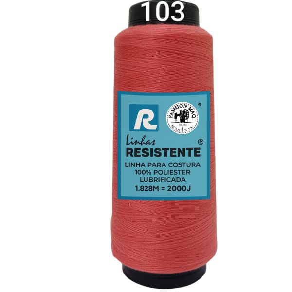 Linha de Costura Cor 103 Saquarema 2000J (1.828m) Gramatura 120 Tex 27 Marca Resistente 100% Poliéster#