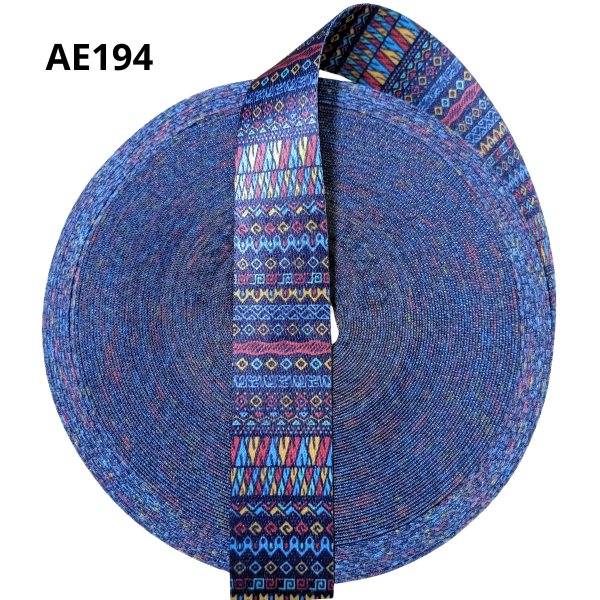 Alça Acetinada Estampada Cor 194 África 30mm - Toque Macio e Alta Resistência