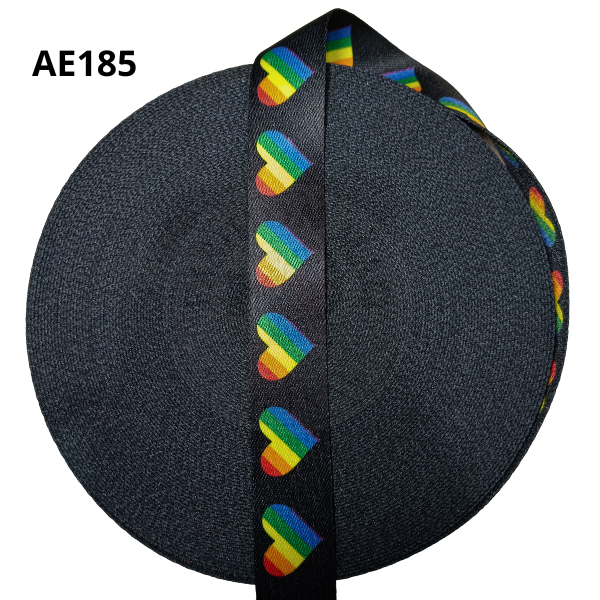 Alça Acetinada Estampada Cor 185 Love 30mm - Toque Macio e Alta Resistência