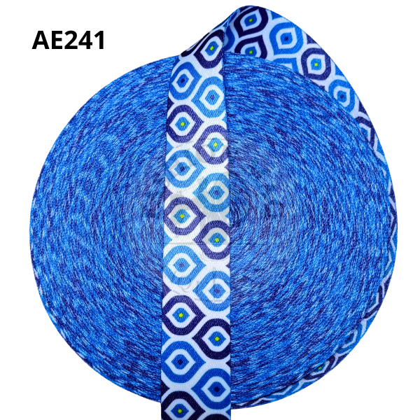 Alça Acetinada Estampada Cor 241 Zeus 30mm - Toque Macio e Alta Resistência