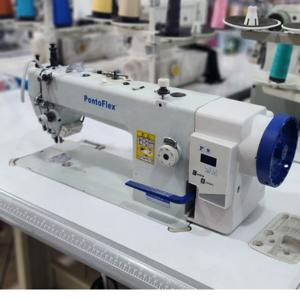 Máquina de Costutra Industrial Transporte Duplo Ponto Flex P-0303D-B [USADA]