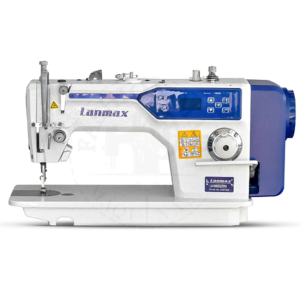 Máquina de Costura Industrial Reta Lanmax 9982D Direct Drive 110V com Corte de Linha Automático Silenciosa e Econômica