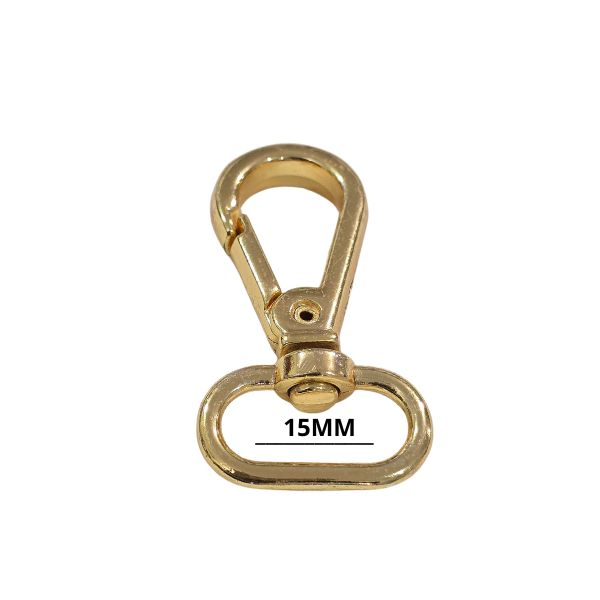 Mosquetão Dourado 15mm (Cataforético)