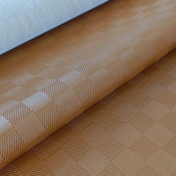 Sintético Xadrez 0.8mm Bege com Fundo de Malha 0,50cm x 1,40mt