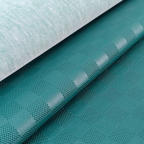 Sintético Xadrez 0.8mm Petróleo com Fundo de Malha 0,50cm x 1,40mt