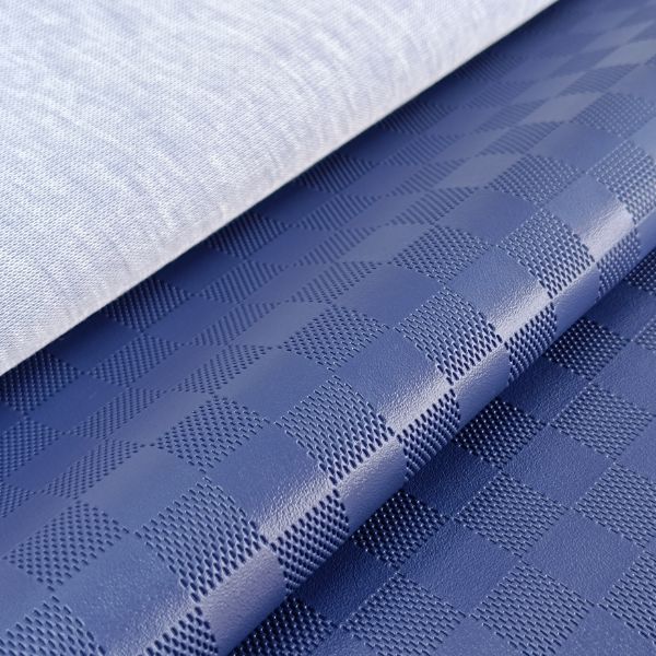 Sintético Xadrez 0.8mm Marinho com Fundo de Malha 0,50cm x 1,40mt