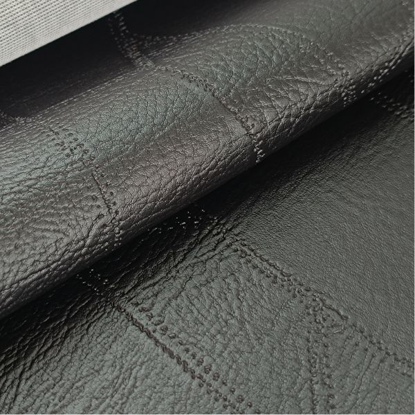 Sintético Costurado 0.8mm Preto com Fundo de Malha 0,50 x 1,40m