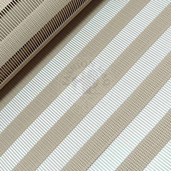 Tela Sintética Listrada Bege 100% PVC Material para Bolsas, Brindes e Artesanato (0,50 x 1,40m)