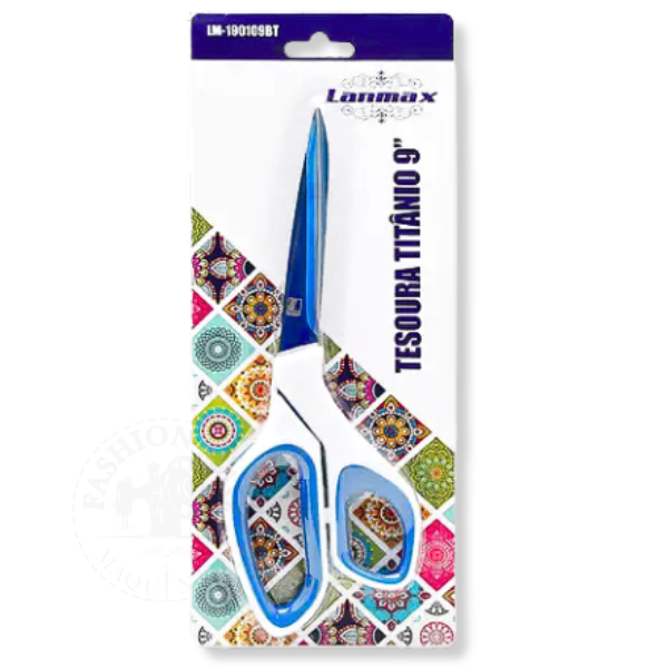 Tesoura Lanmax Titanium 9 Polegadas 23,5cm Resistente, Leve, Ergonomica e Afiada