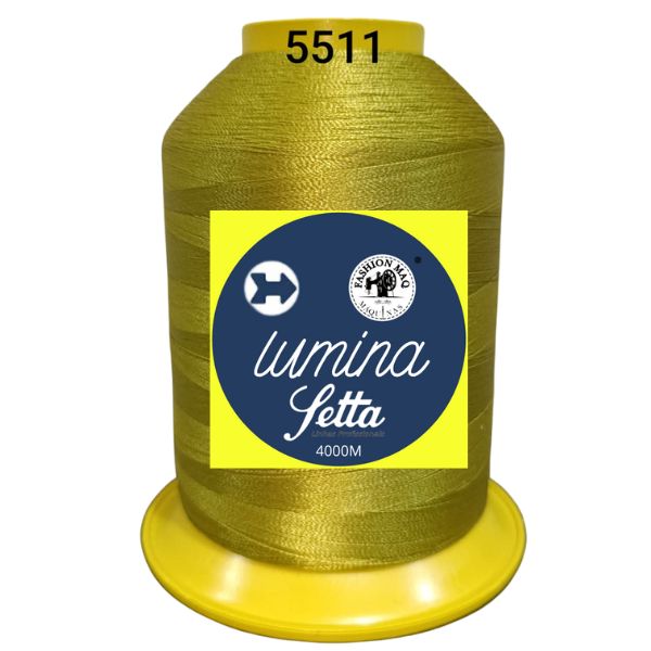 Linha de Bordado Cor 5511 Setta Lumina 4000 metros Brilho e Resistência para Bordados Profissionais#