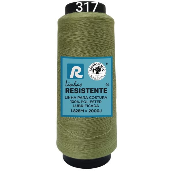 Linha de Costura Cor 317 Granada 2000J (1.828m) Gramatura 120 Tex 27 Marca Resistente 100% Poliéster