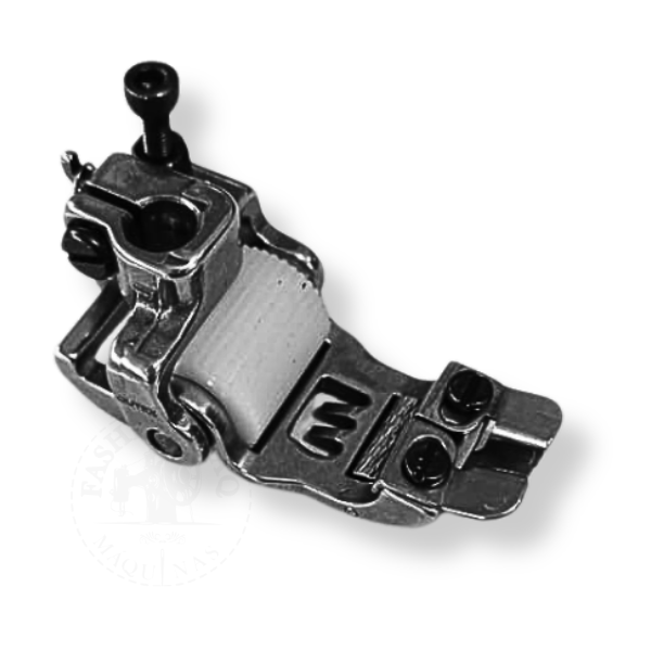 Calcador Galoneira Fechada 6.4mm C/ Rolete Catracado e Guia Duplo