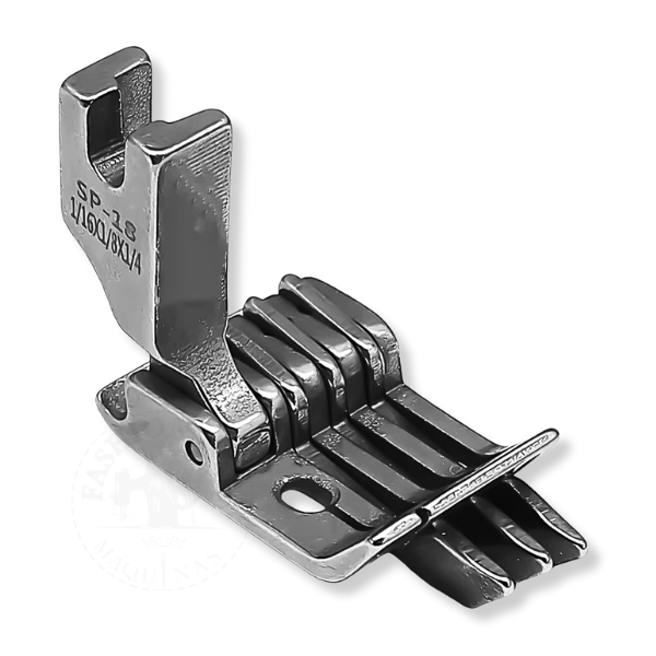 Calcador Reta Pesponto Metal C/ Guia Triplo 1/16 x 1/8 x 1/4 Direito