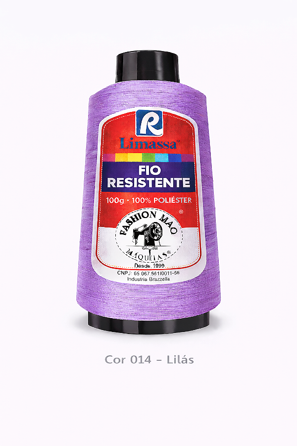 Fio Resistente Cor 014 Lilás 100g Marca Resistente 100% Poliéster
