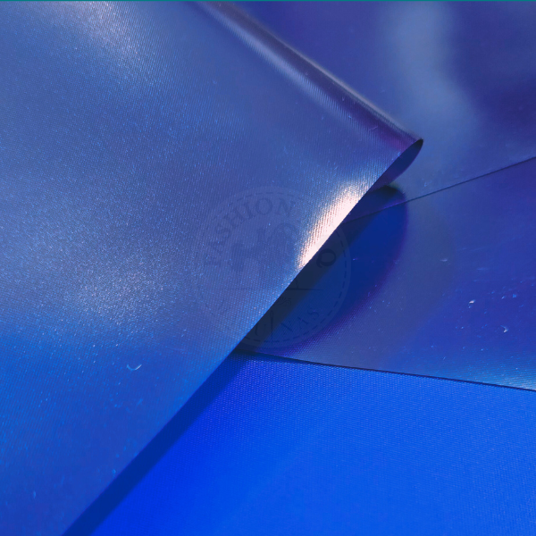 Plástico Translúcido Fosco 0.40 Azul (Sarja PVC) para Bolsas e Necessaires (0,50 x 1,40m)