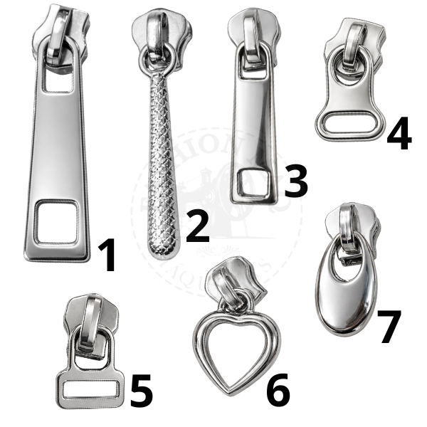 Cursor Exclusivo para o Zíper Two Way Bicolor nº5 - Cor Niquel