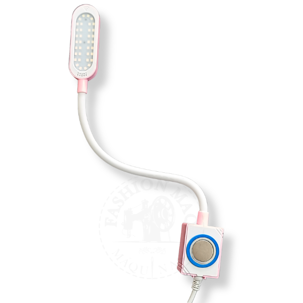 Luminária de Led Haste Flexivela Rosa- Alta Luminosidade