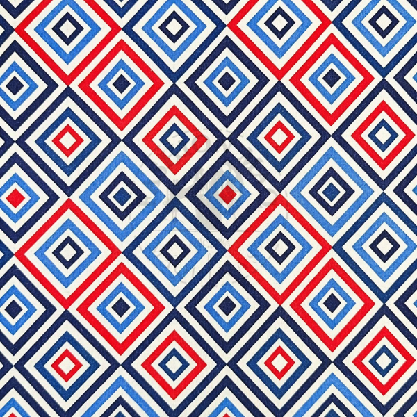 Tecido Tricoline 100% Algodão Quadrados Coloridos - Metro