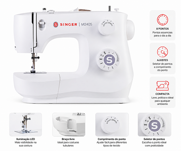 Máquina Singer Doméstica M2405 110V