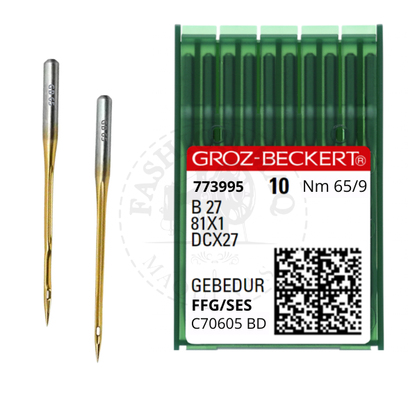 Agulha Groz Beckert Overloque DCx27 Nº09 Dourada Gebedur