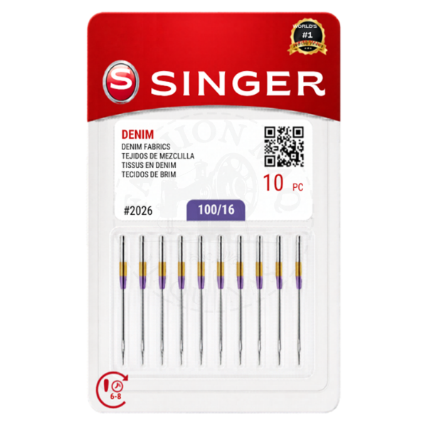 Agulha Singer Doméstica P/ Costurar Jeans 2026 Nº16 Pct C/ 10un