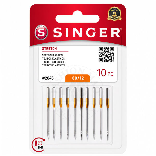 Agulha Singer Doméstica P/ Costurar Malha 2045 Nº11/12 Pct C/ 10un