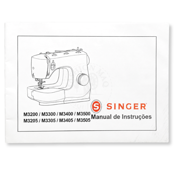 Manual de Máquina de Costura Doméstica Singer M3200 / M3300 / M3400 / M3500 / M3205 / M3305 / M3405 / M3505 Original