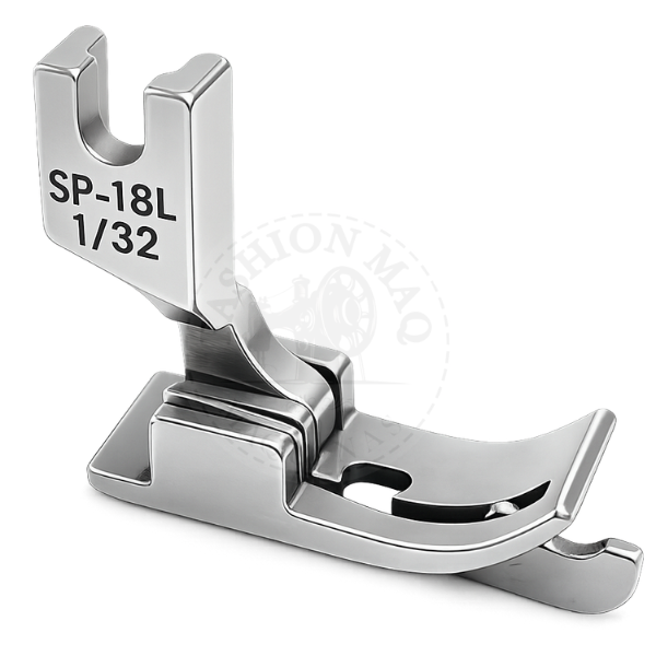 Calcador de Pesponto Para Reta Industrial de Metal com Guia Esquerdo 1/32 (1mm)