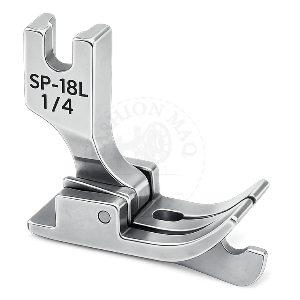 Calcador de Pesponto Para Reta Industrial de Metal com Guia Esquerdo 1/4 (6mm)