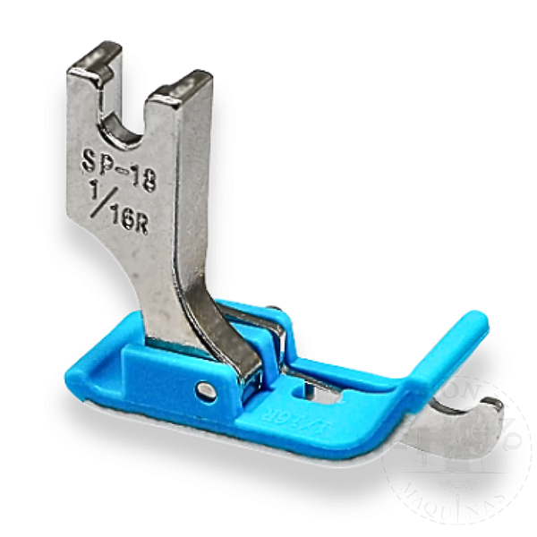 Calcador Reta Pesponto Teflon C/ Guia 1/16 Direito